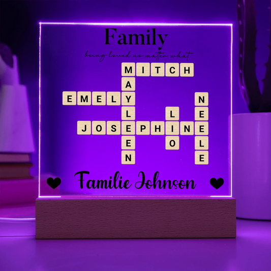 Acrylic Square with LED Base 8