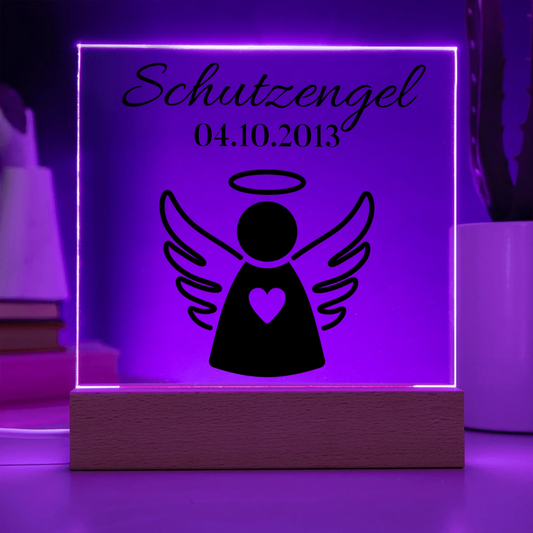 Acrylic Square with LED Base 8