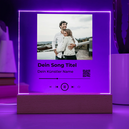 Acrylic Square with LED Base 8