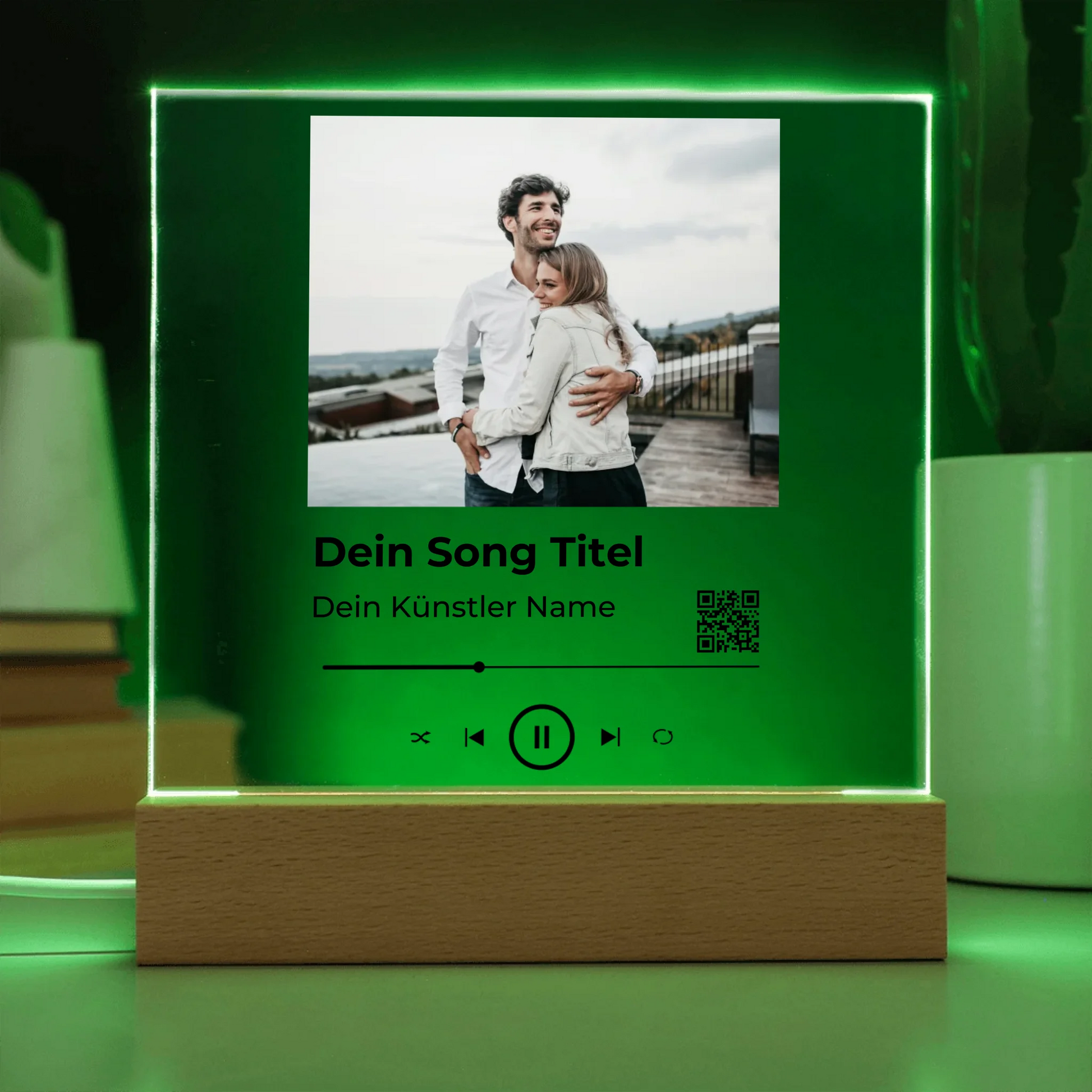 Acrylic Square with LED Base 7