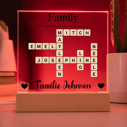 Acrylic Square with LED Base 9