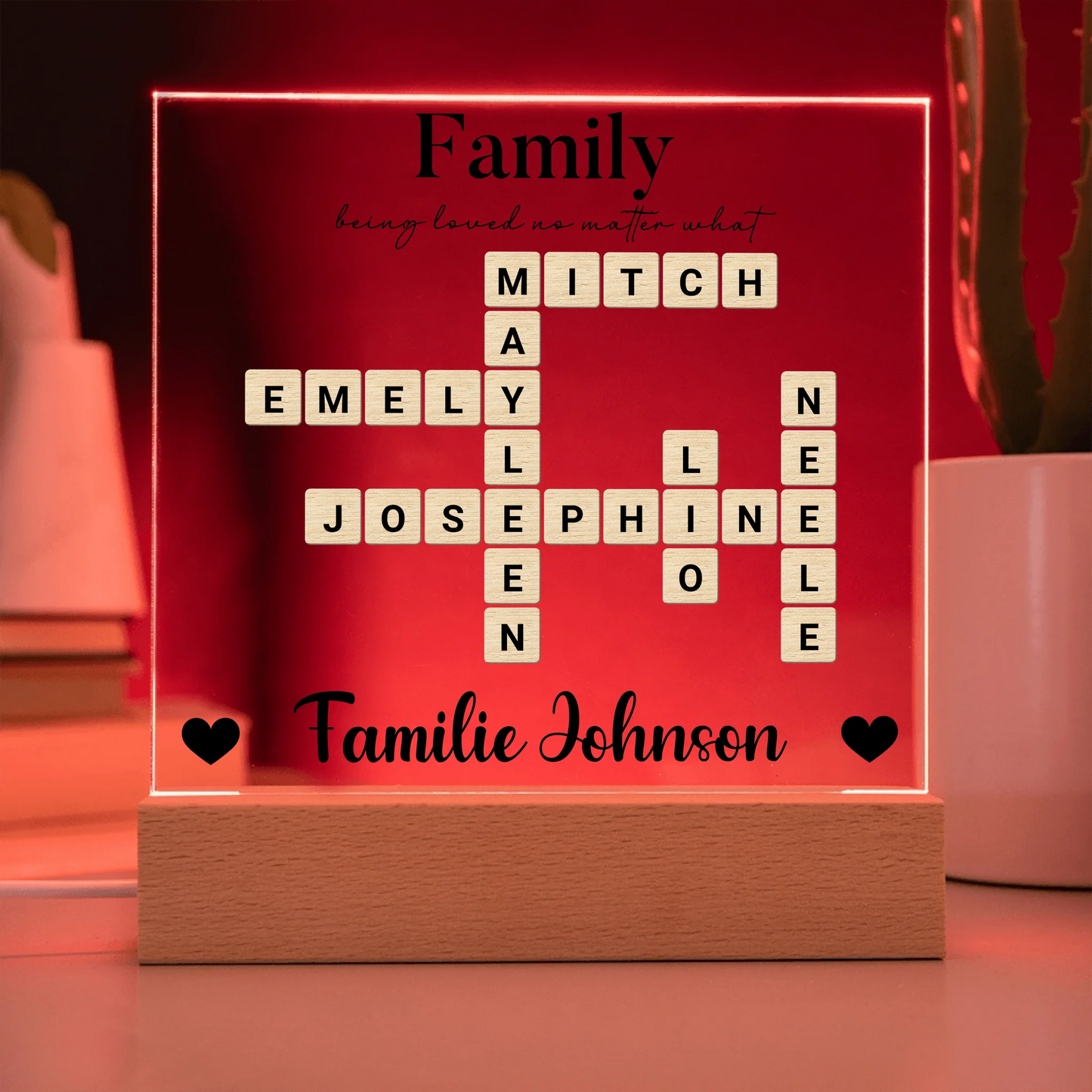 Acrylic Square with LED Base 9