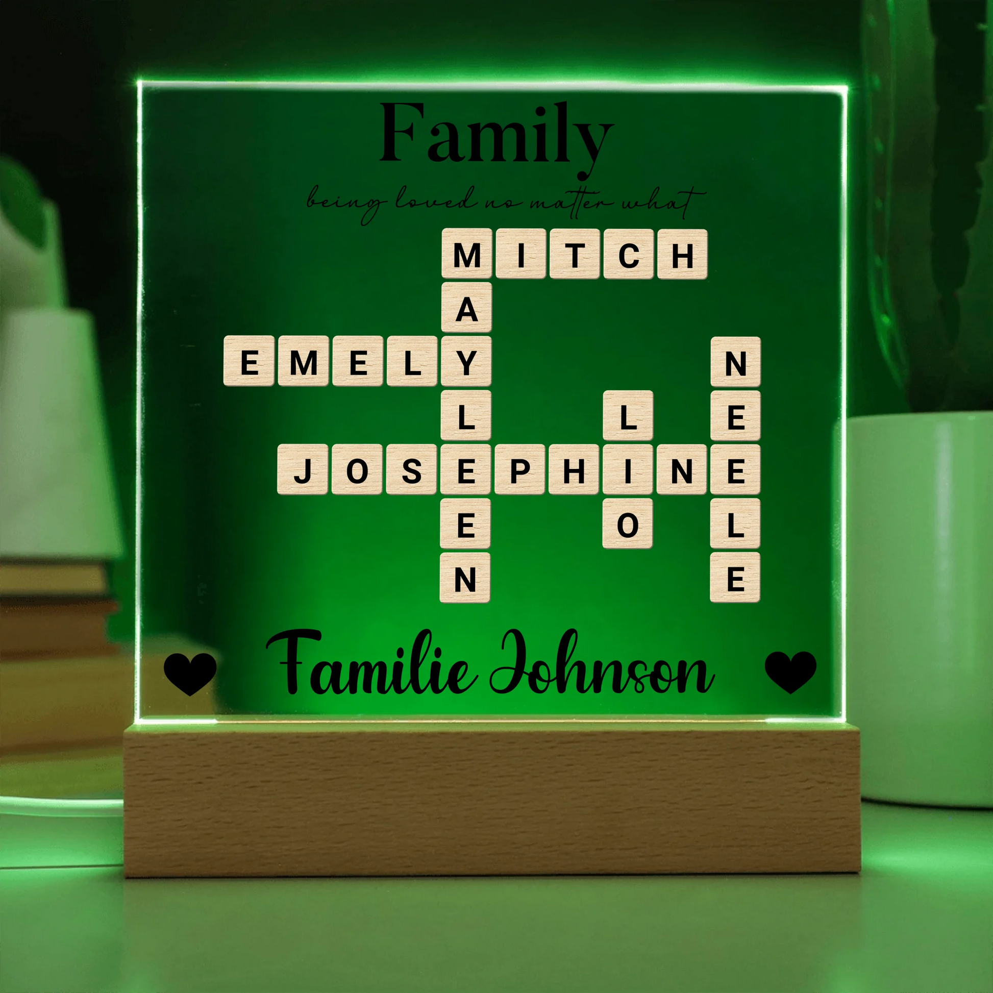 Acrylic Square with LED Base 7