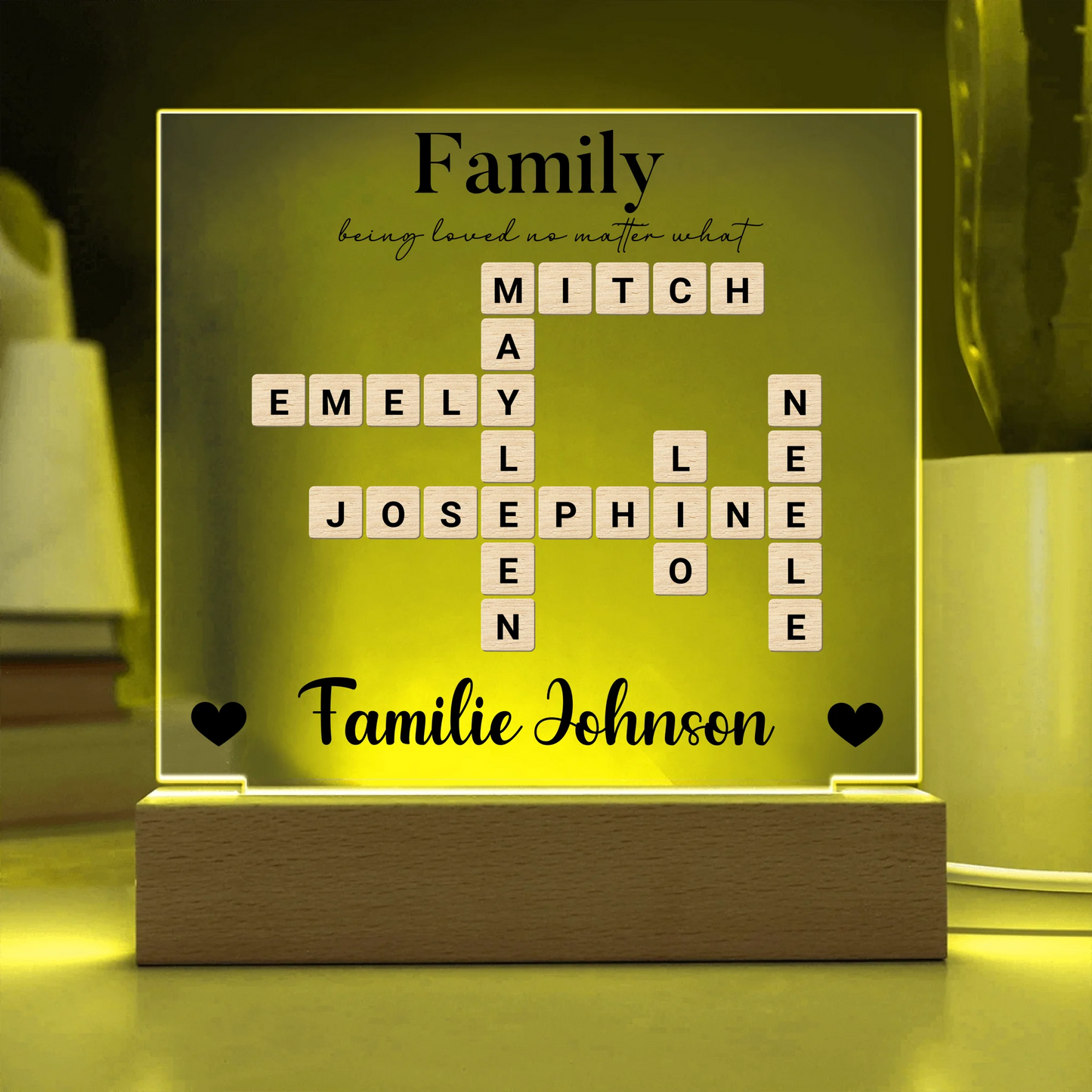 Acrylic Square with LED Base 13