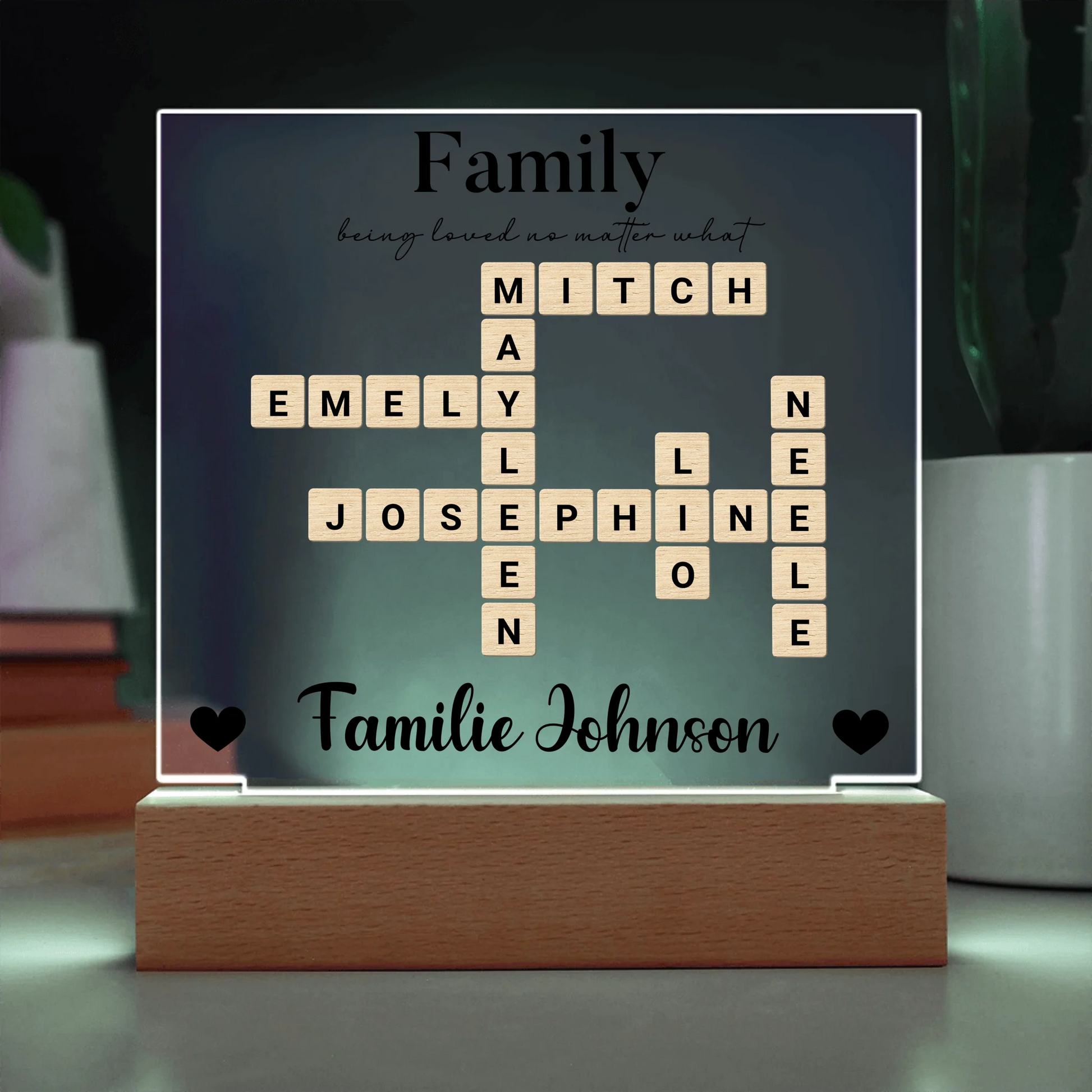 Acrylic Square with LED Base 9