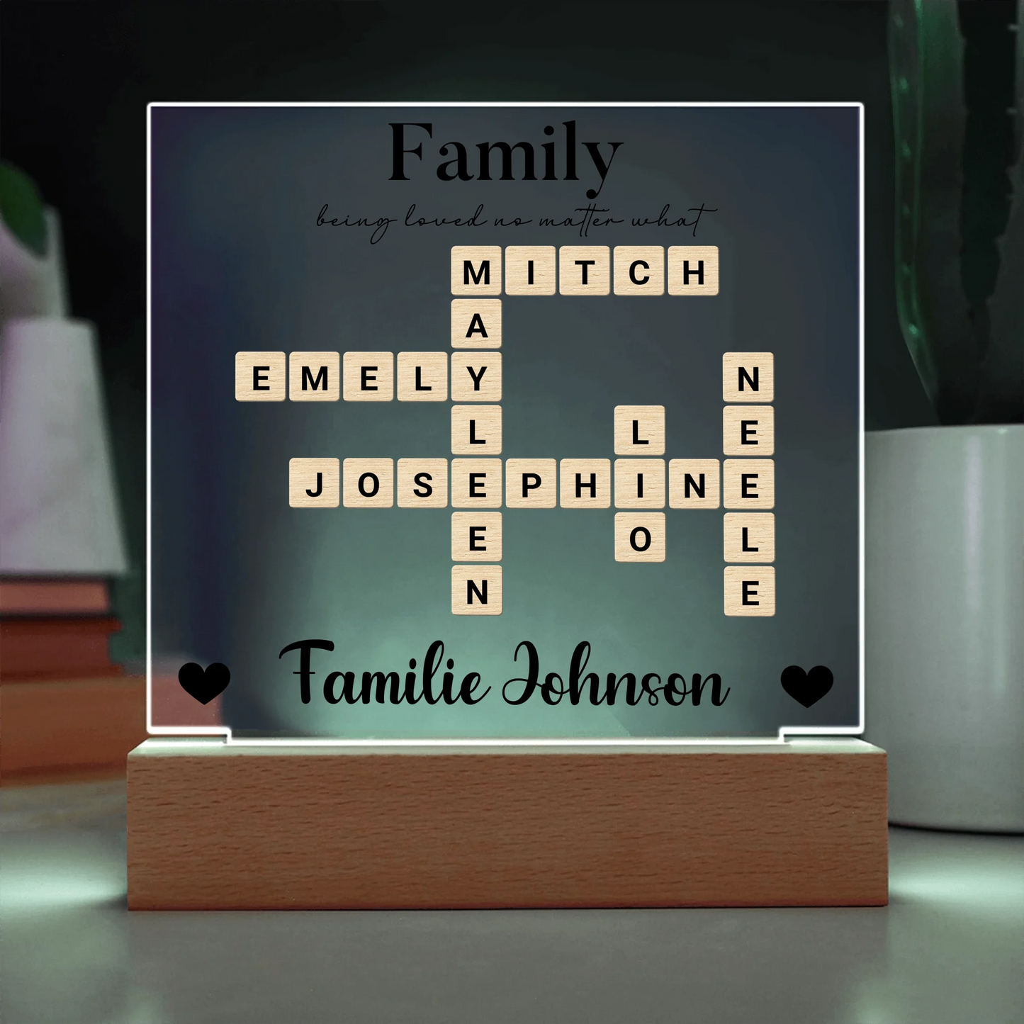 Acrylic Square with LED Base 9