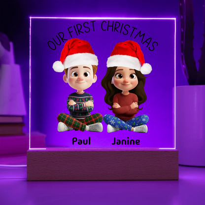 Acrylic Square with LED Base 8