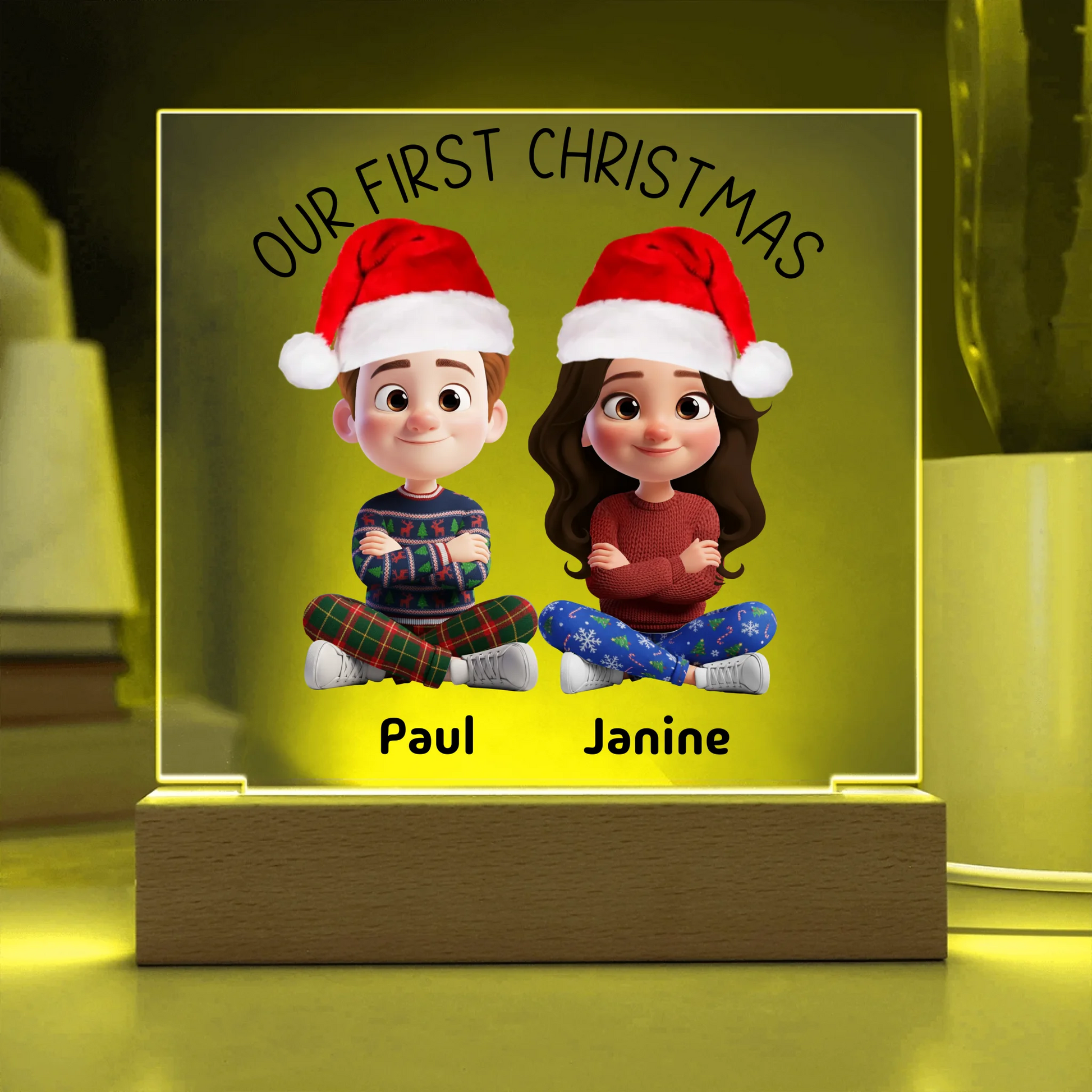 Acrylic Square with LED Base 13