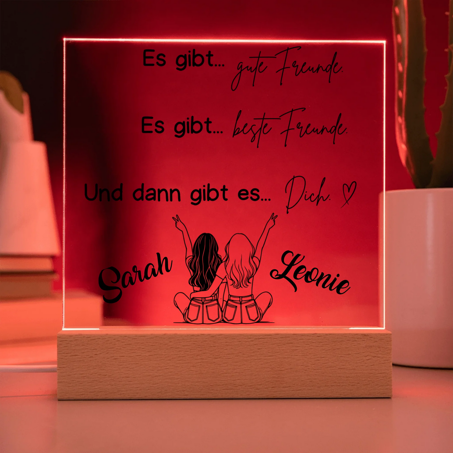 Acrylic Square with LED Base 9