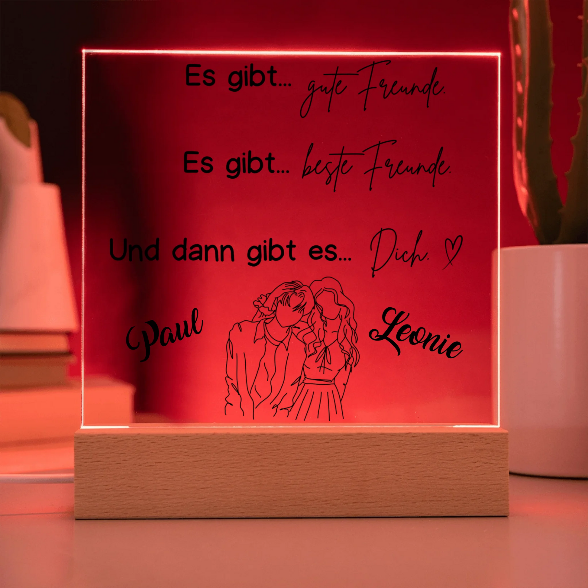 Acrylic Square with LED Base 9