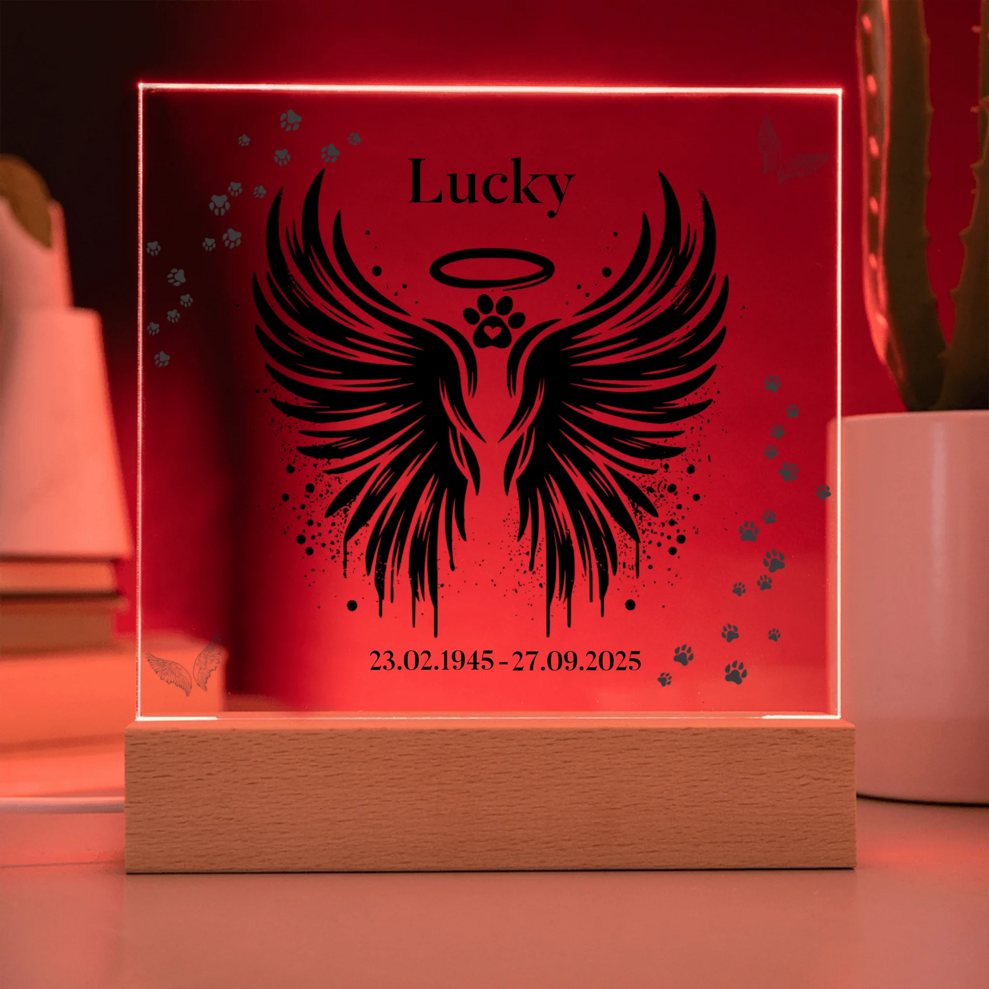 Acrylic Square with LED Base 9