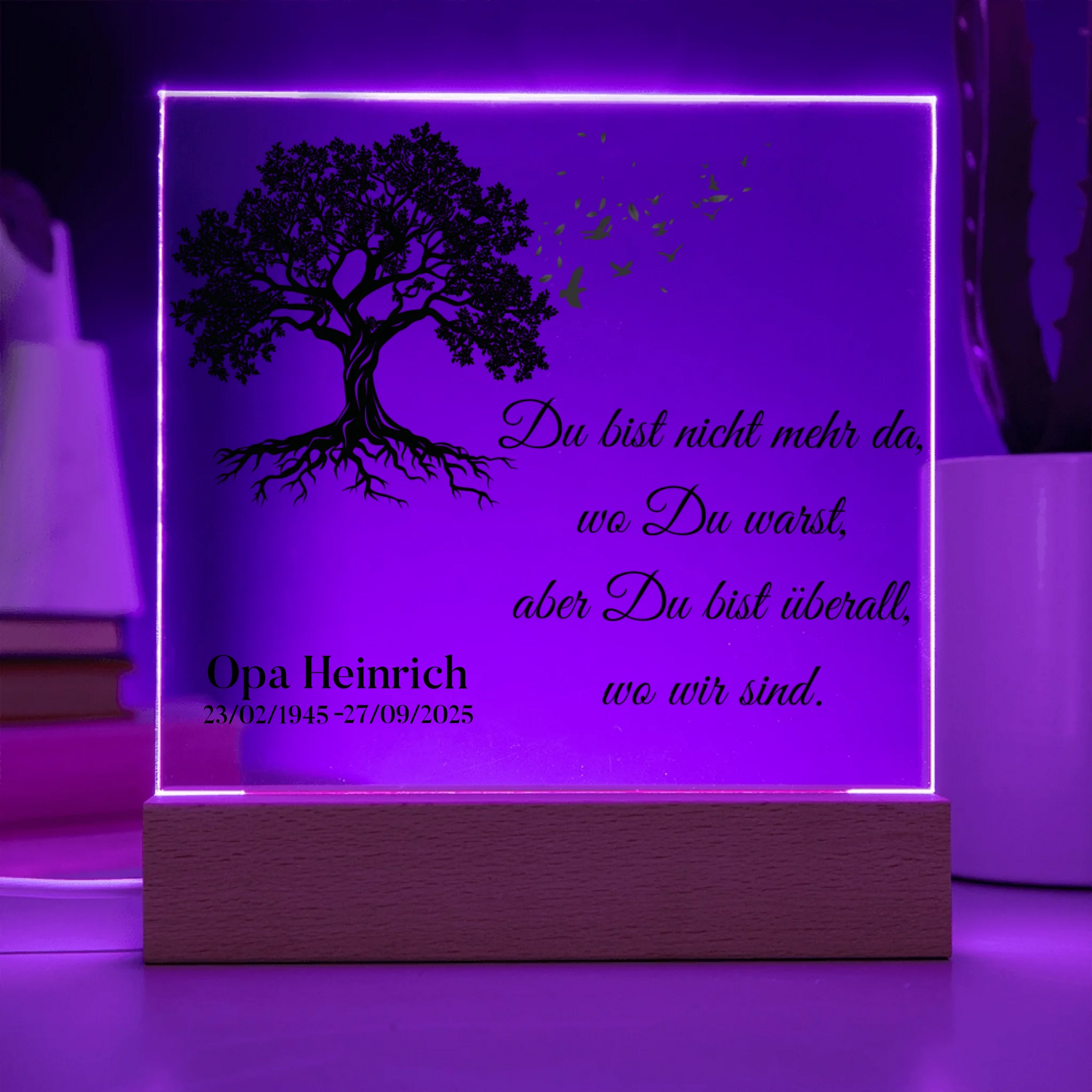 Acrylic Square with LED Base 8