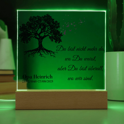 Acrylic Square with LED Base 7