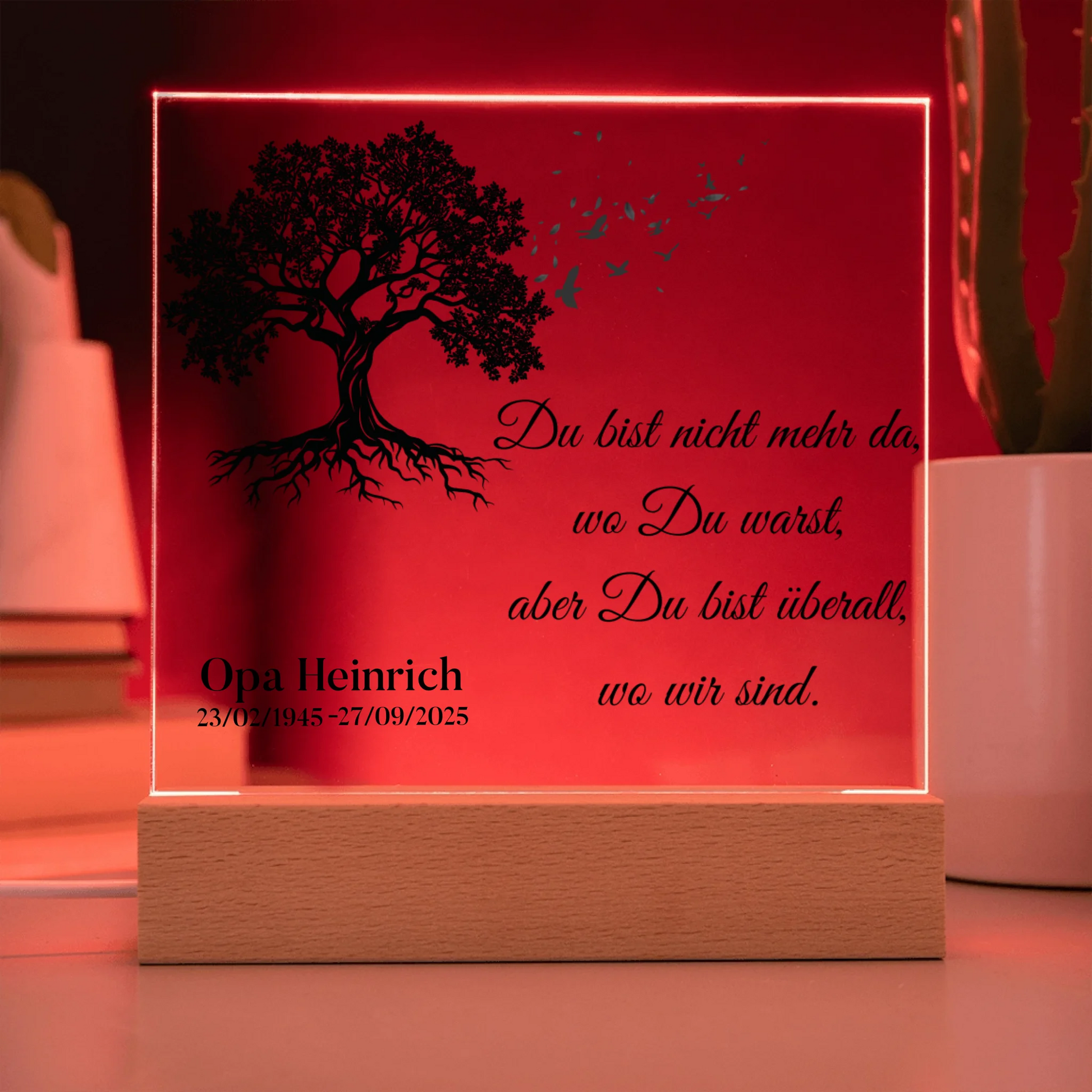 Acrylic Square with LED Base 9