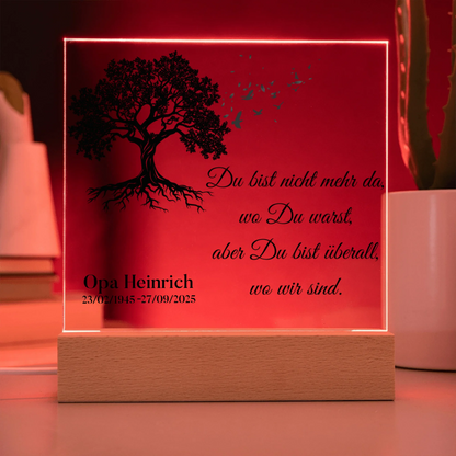 Acrylic Square with LED Base 9