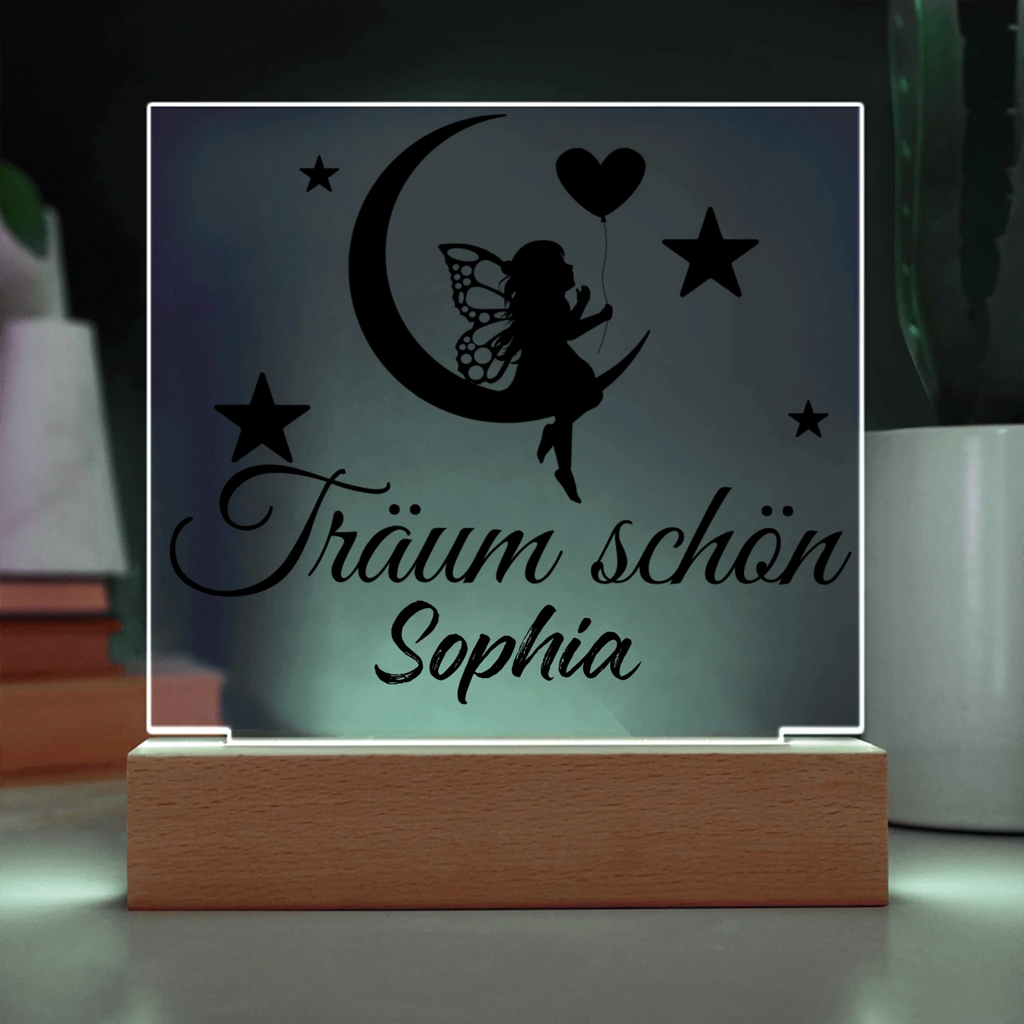 Acrylic Square with LED Base 9