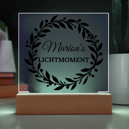 Acrylic Square with LED Base 9