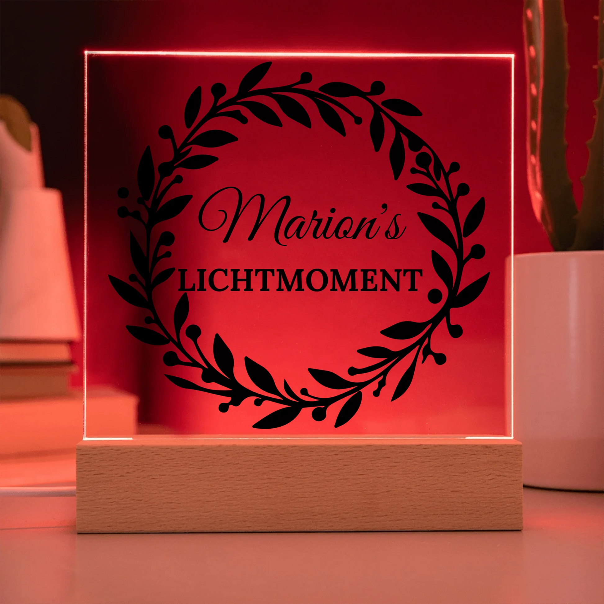 Acrylic Square with LED Base 9