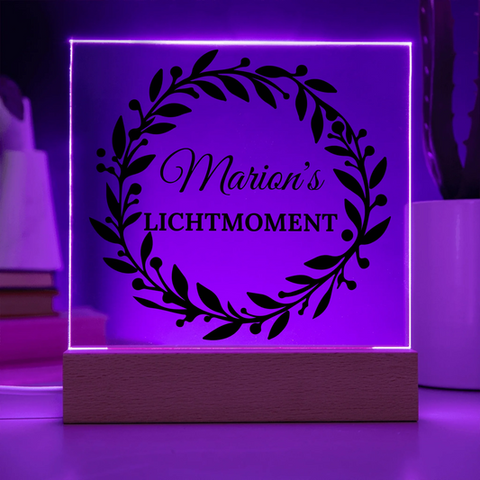 Acrylic Square with LED Base 8