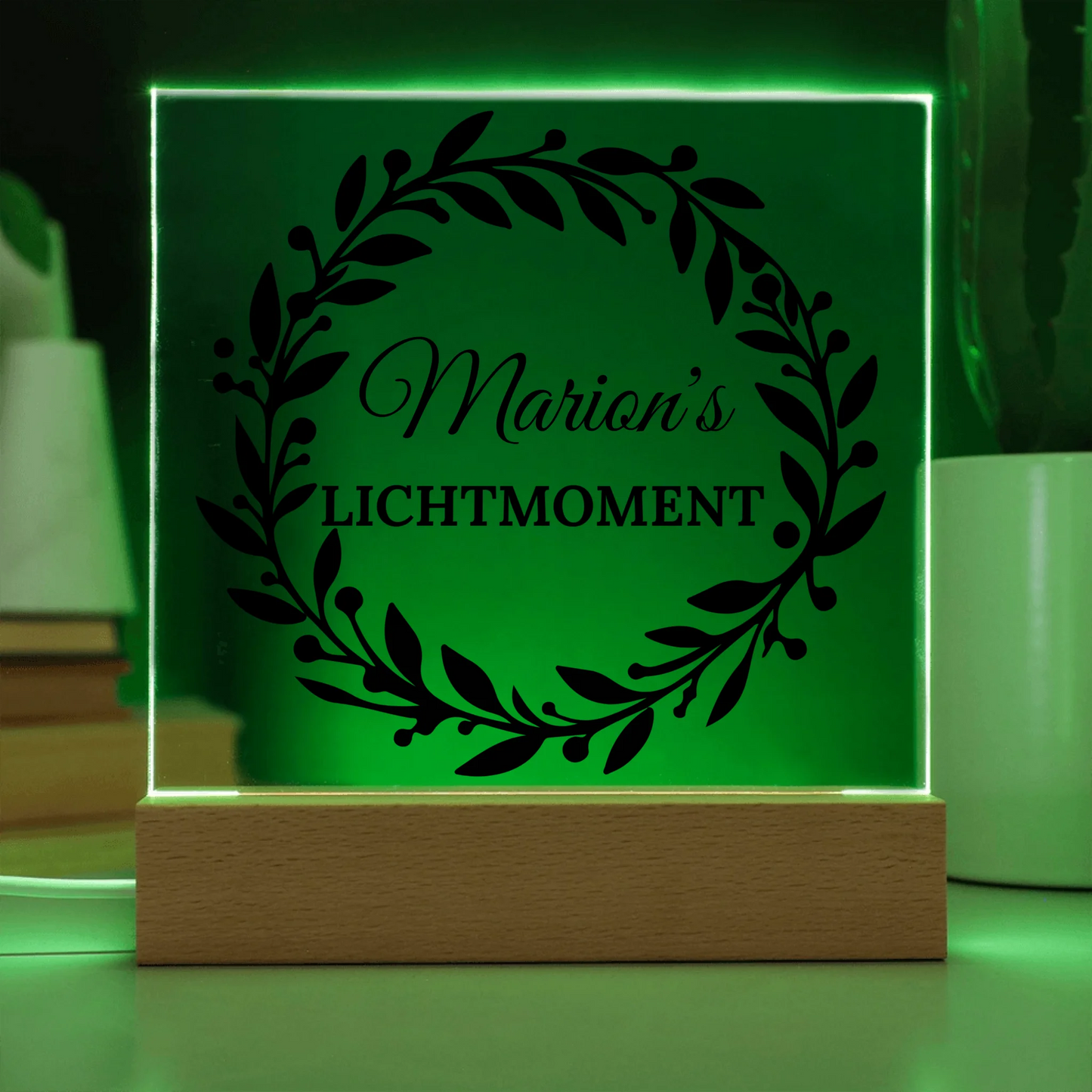 Acrylic Square with LED Base 7