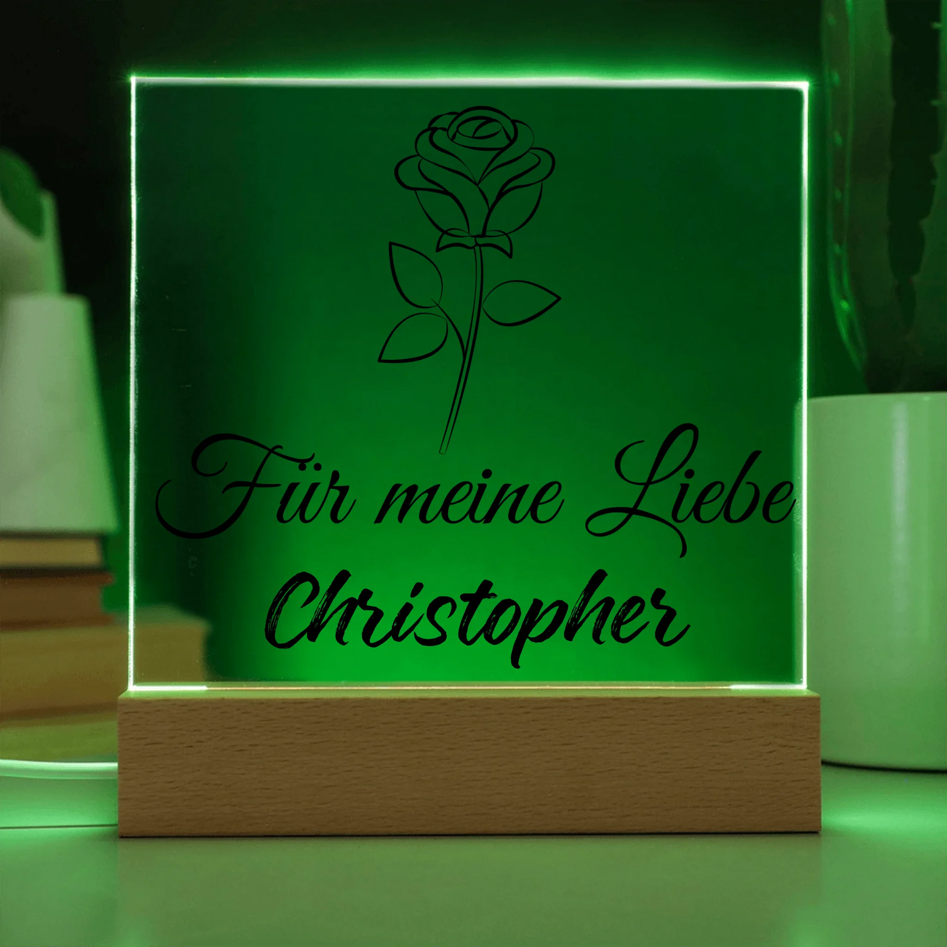 Acrylic Square with LED Base 7