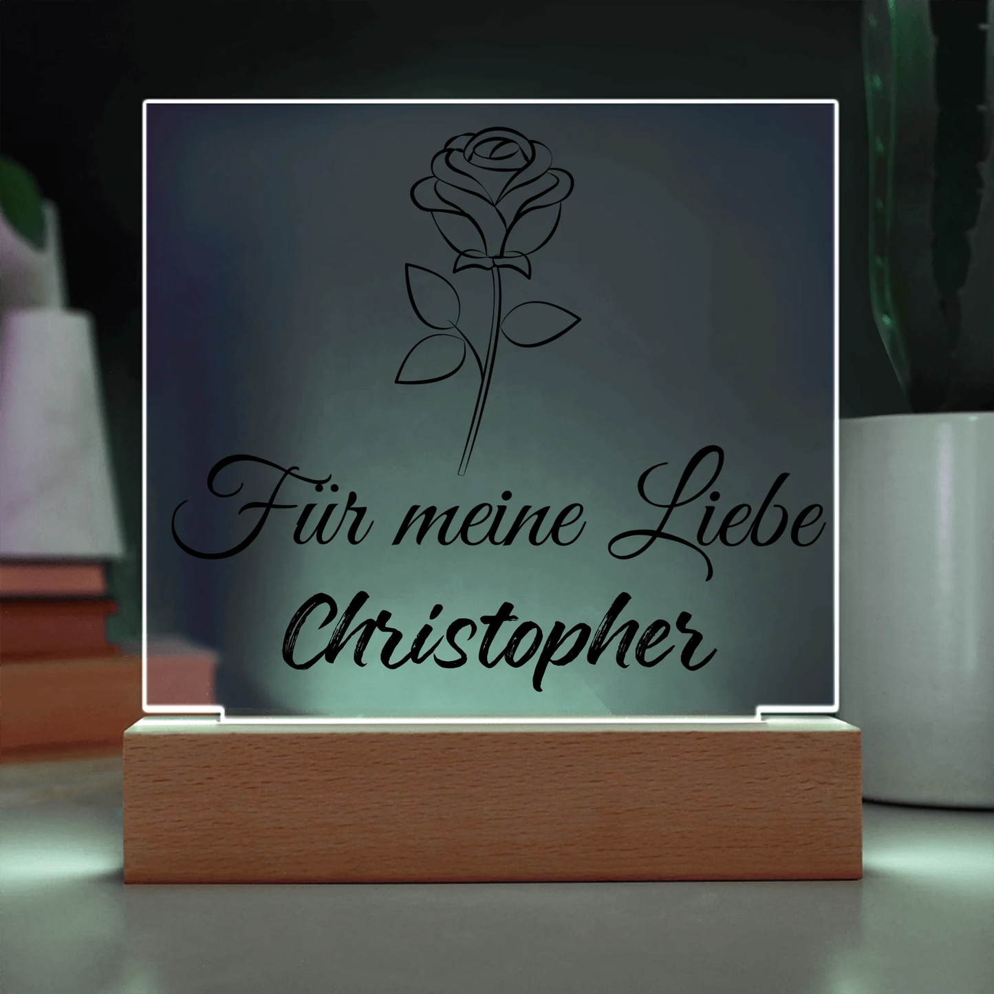 Acrylic Square with LED Base 9