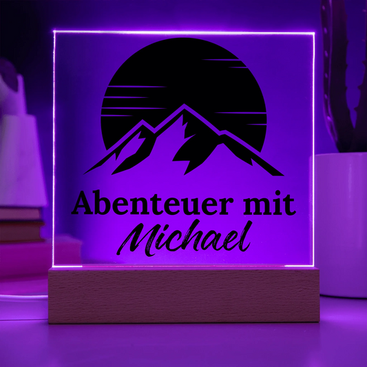 Acrylic Square with LED Base 8