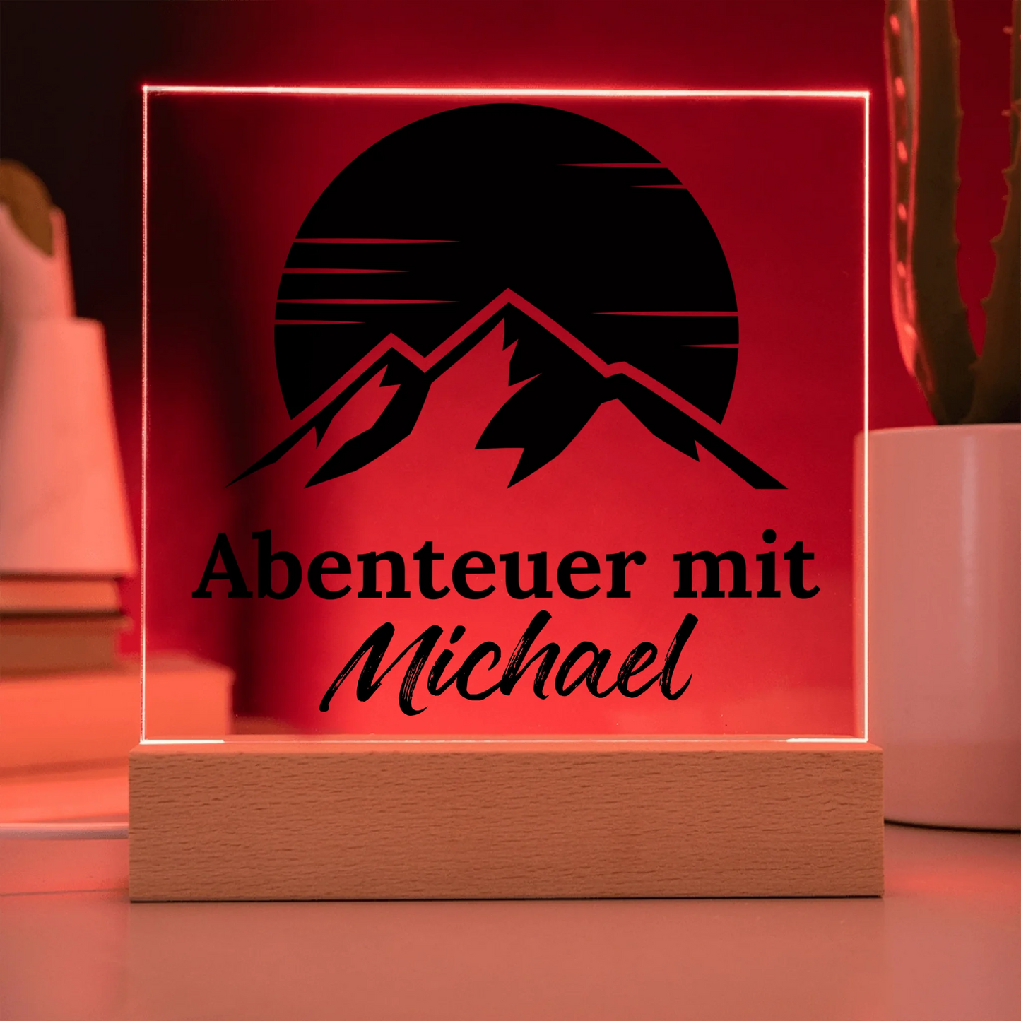 Acrylic Square with LED Base 9