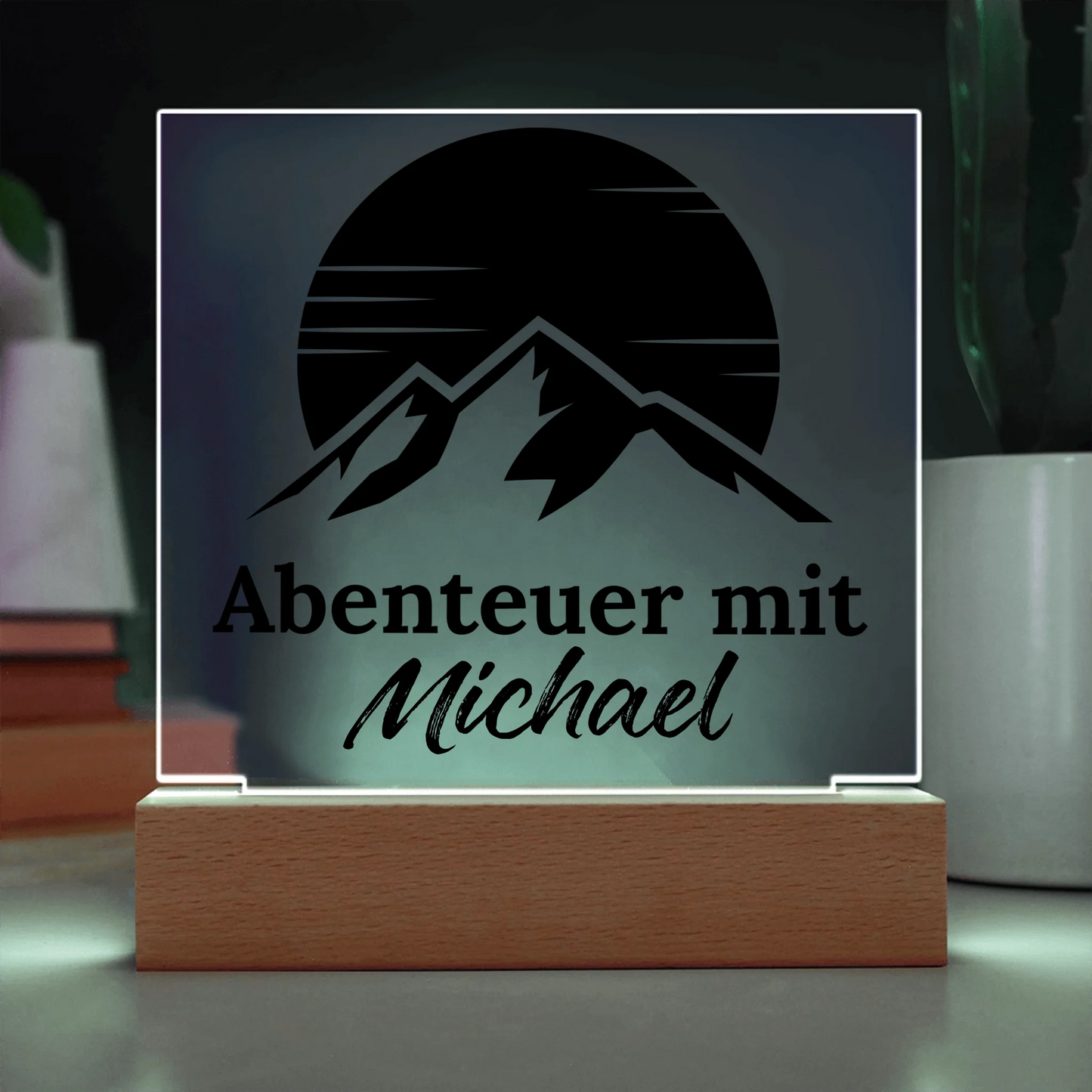 Acrylic Square with LED Base 9