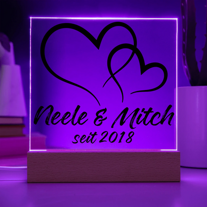 Acrylic Square with LED Base 8