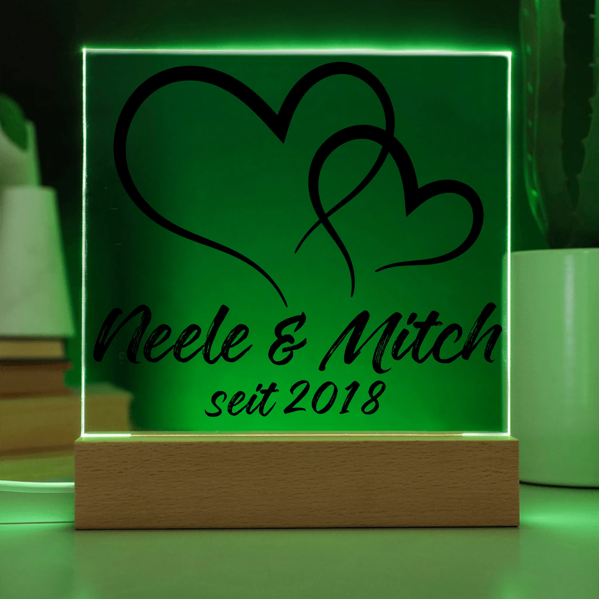 Acrylic Square with LED Base 7