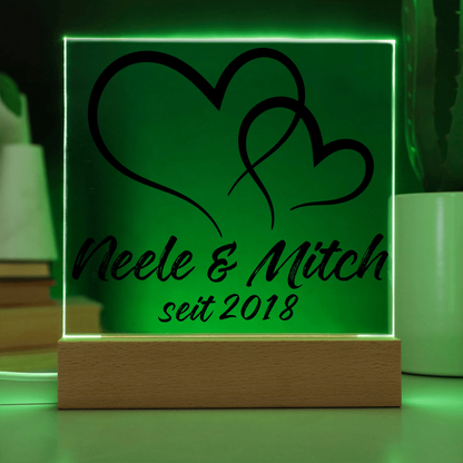 Acrylic Square with LED Base 7