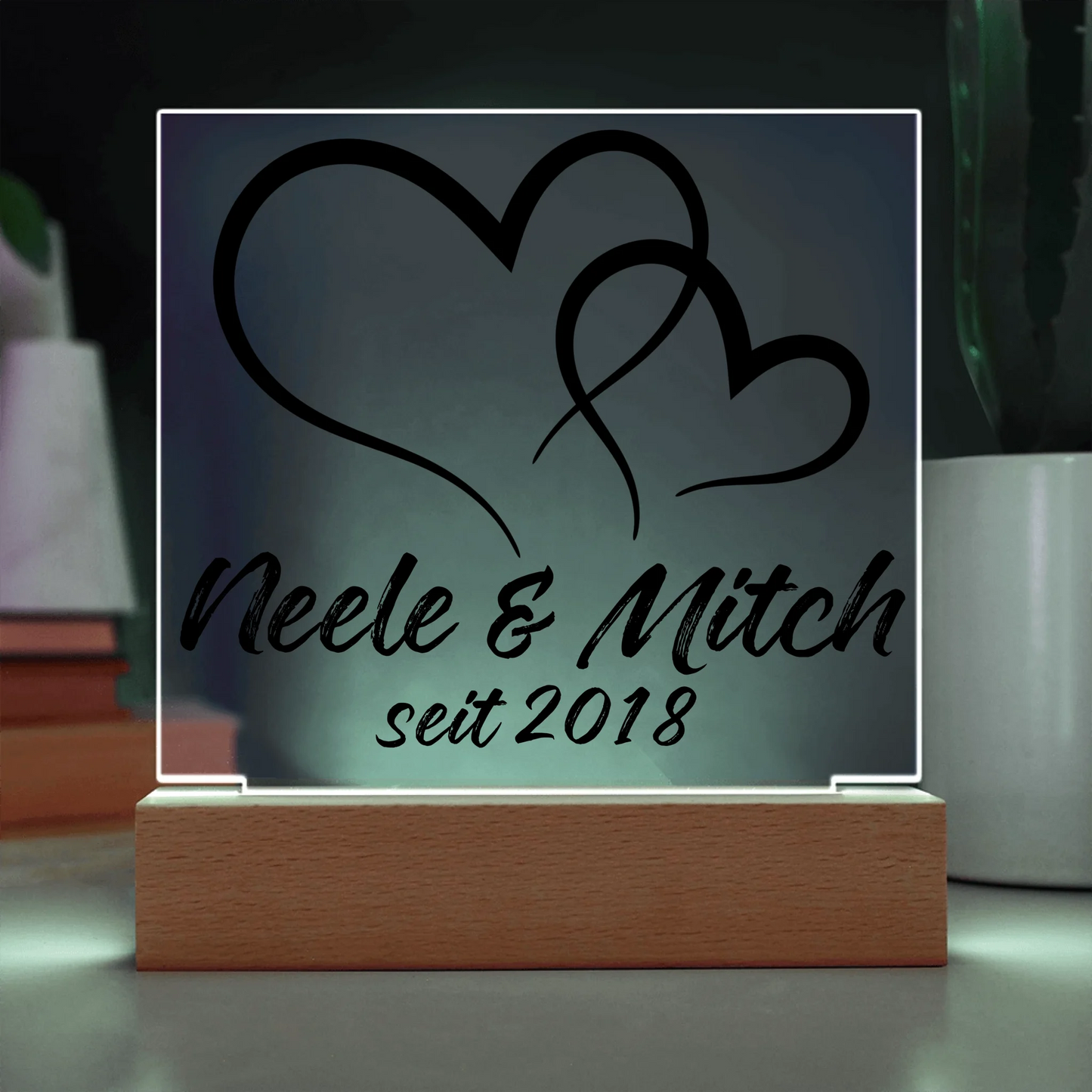 Acrylic Square with LED Base 9