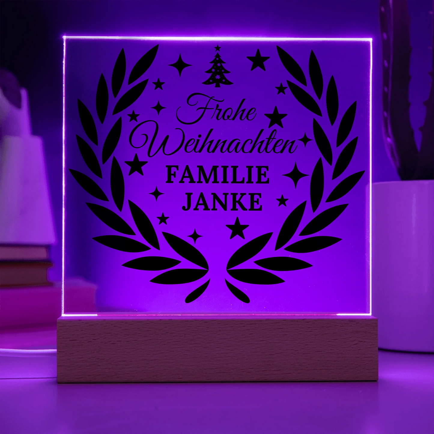 Acrylic Square with LED Base 8