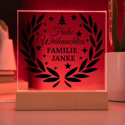 Acrylic Square with LED Base 9