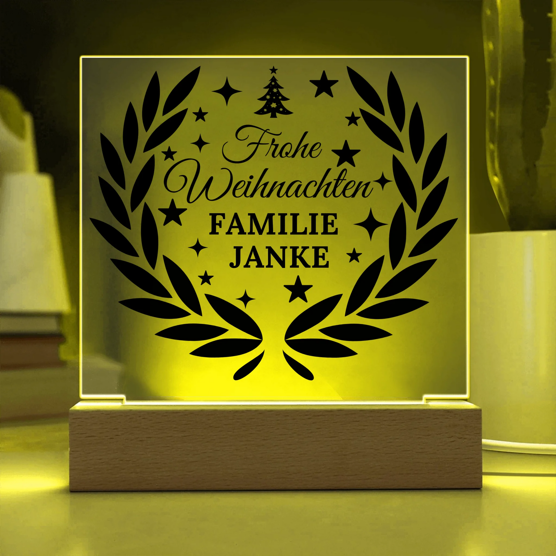 Acrylic Square with LED Base 13