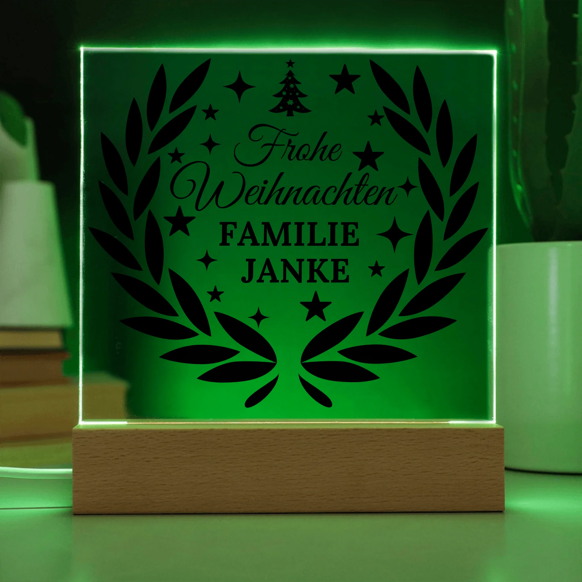 Acrylic Square with LED Base 7