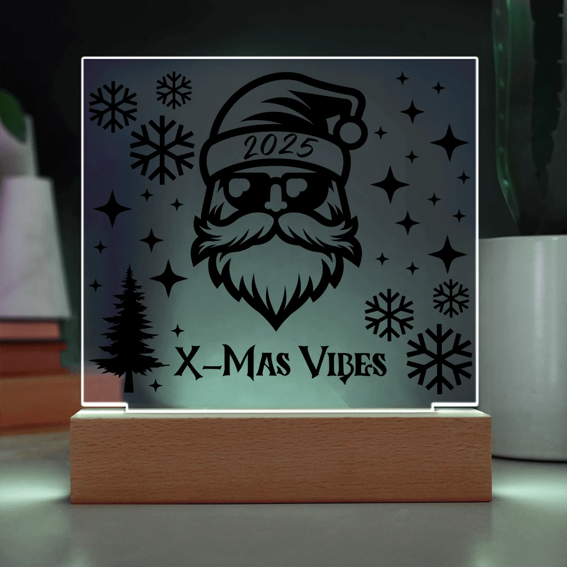 Acrylic Square with LED Base 9