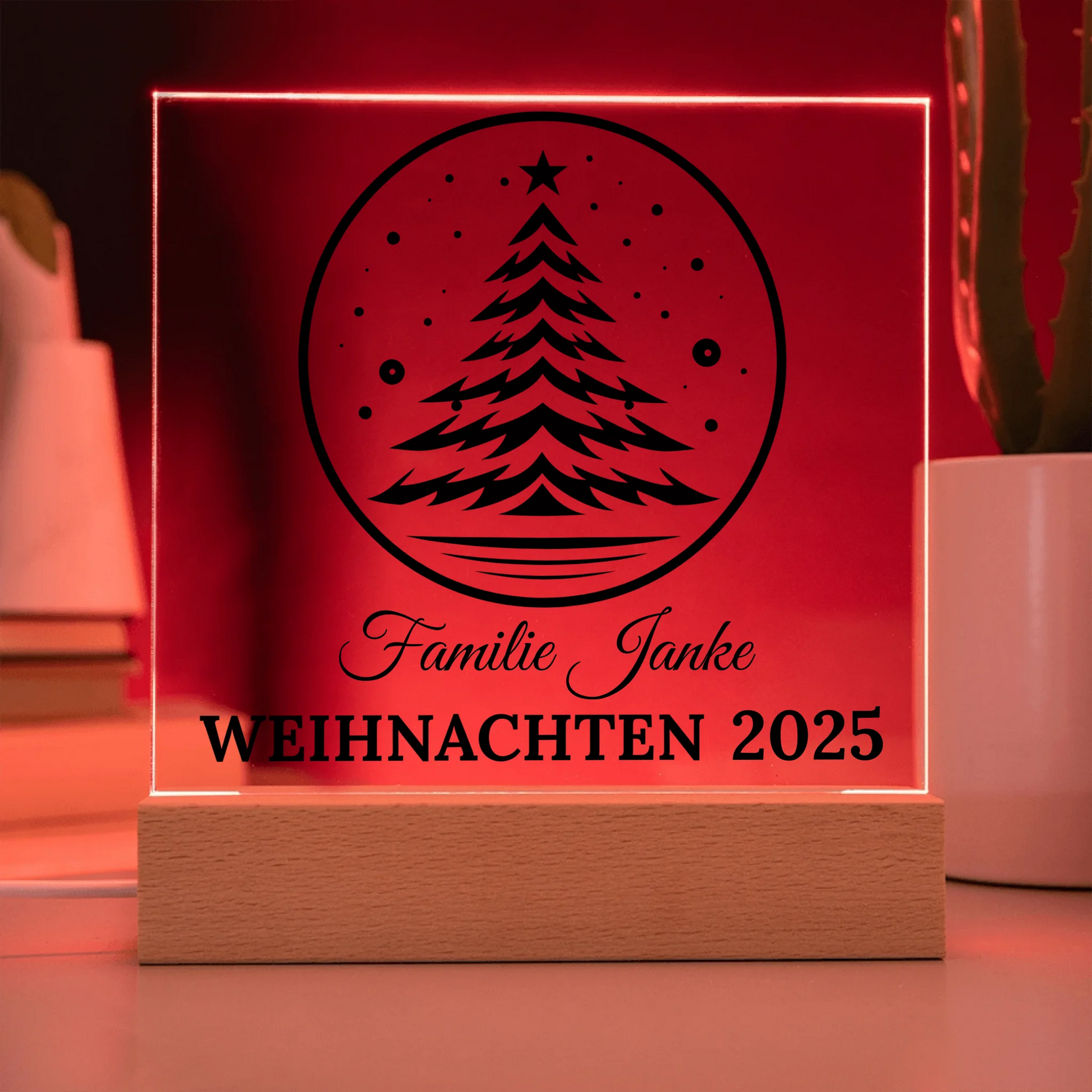 Acrylic Square with LED Base 9