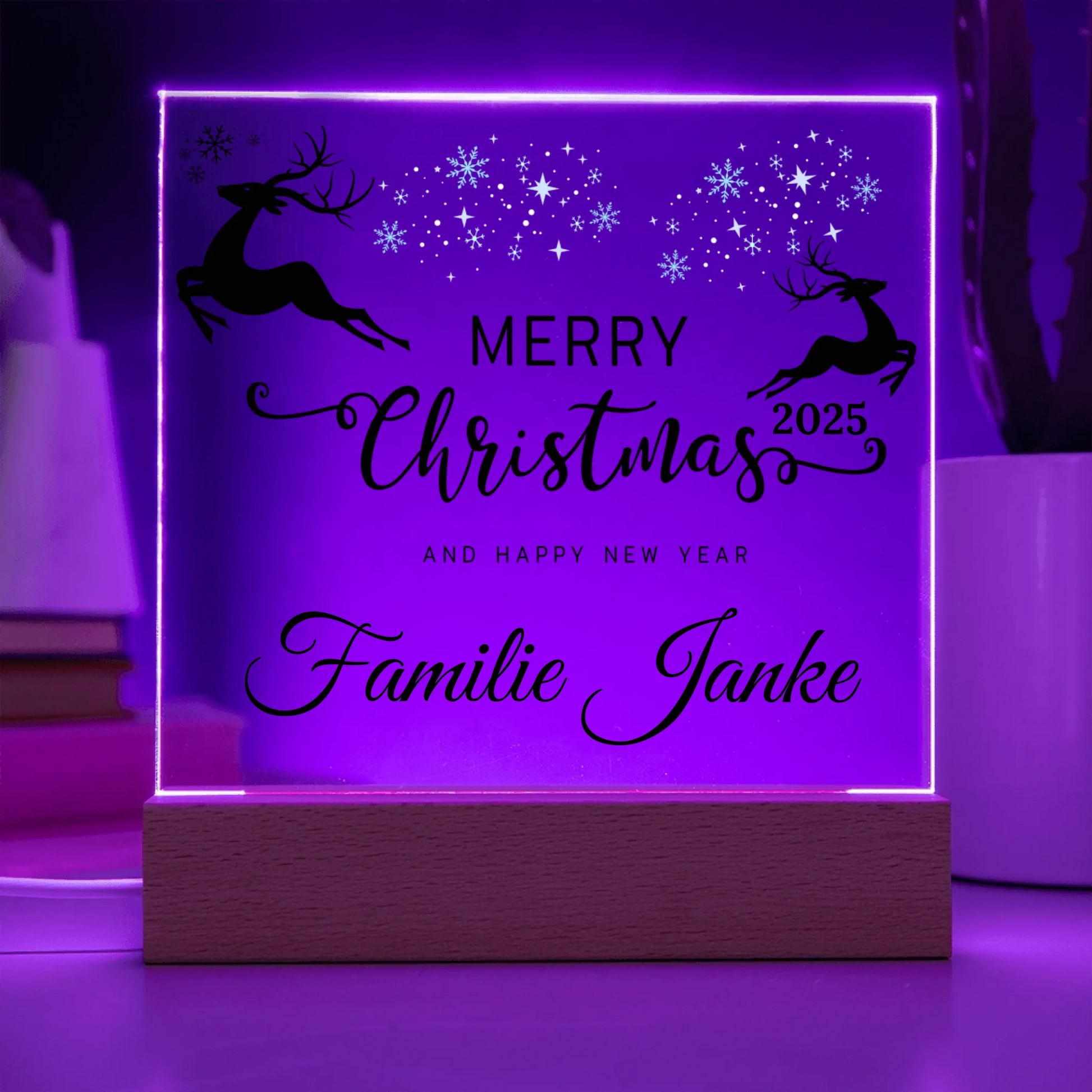 Acrylic Square with LED Base 8