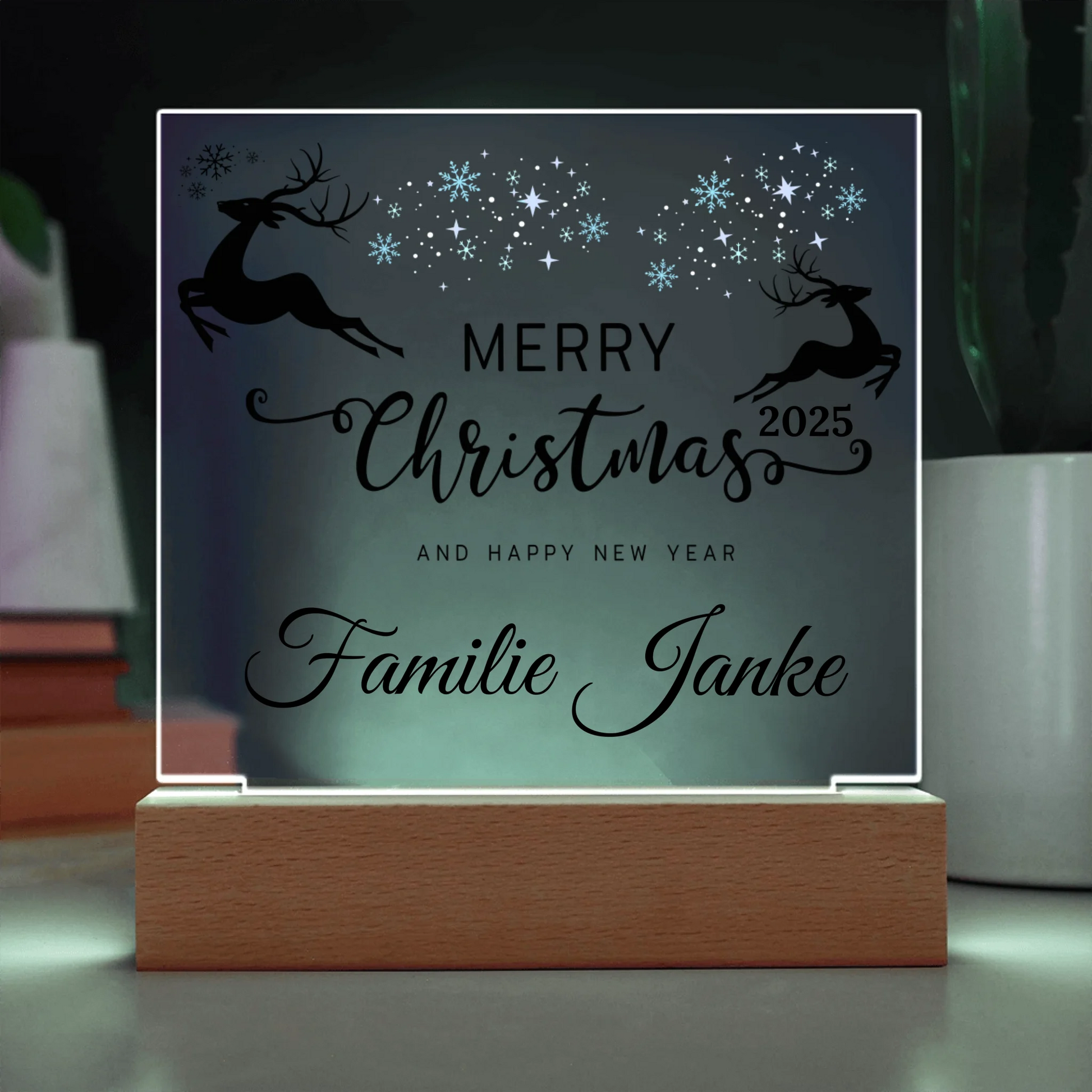 Acrylic Square with LED Base 9