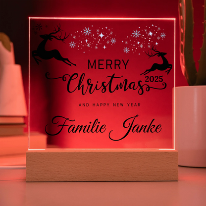 Acrylic Square with LED Base 9