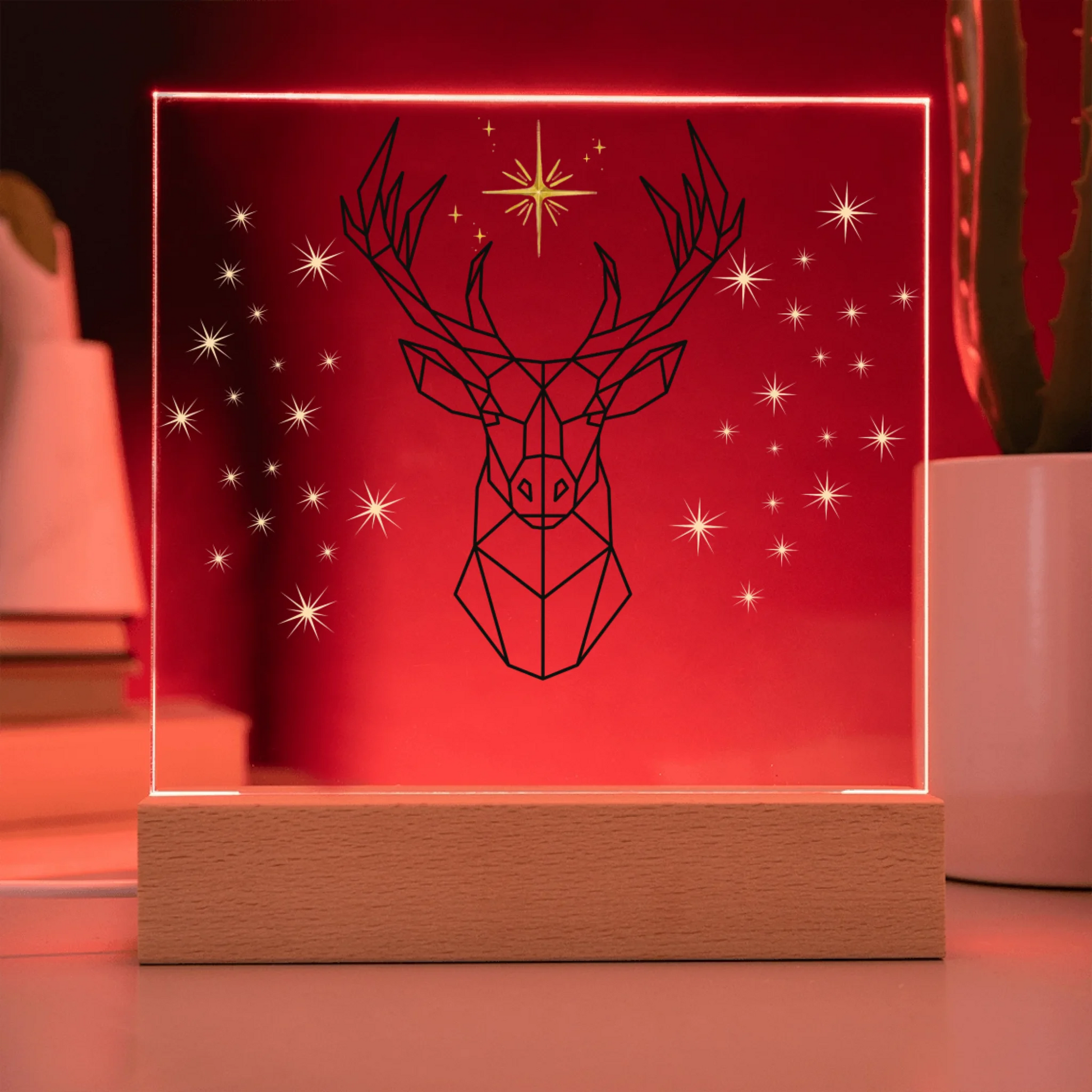 Acrylic Square with LED Base 9