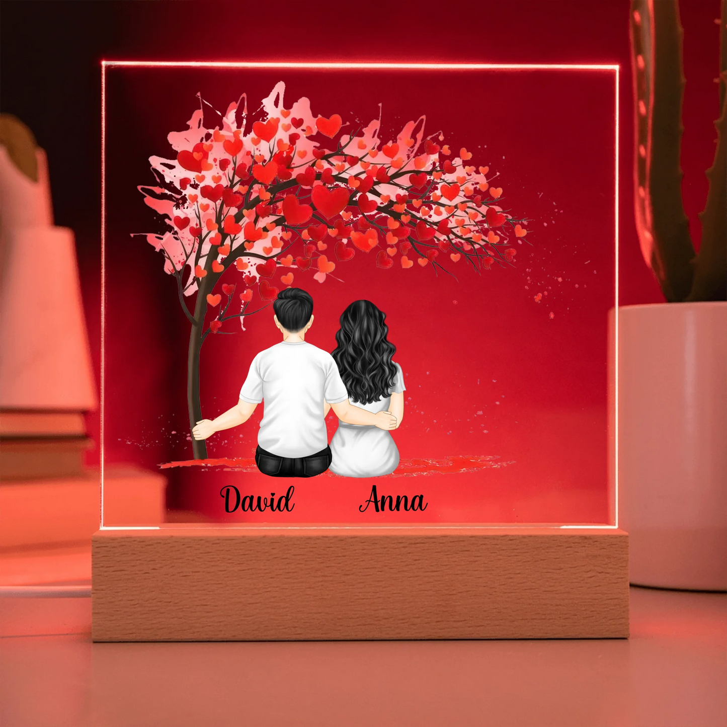 Acrylic Square with LED Base 9