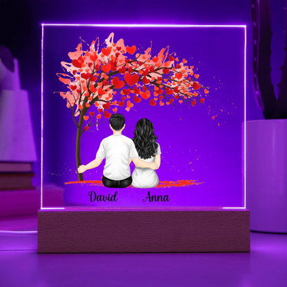 Acrylic Square with LED Base 8