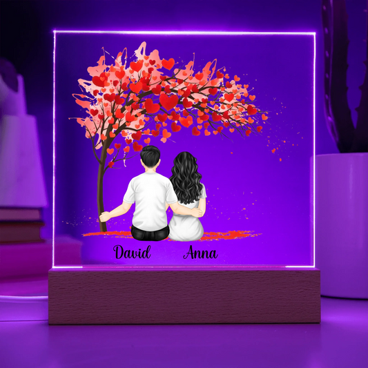 Acrylic Square with LED Base 8