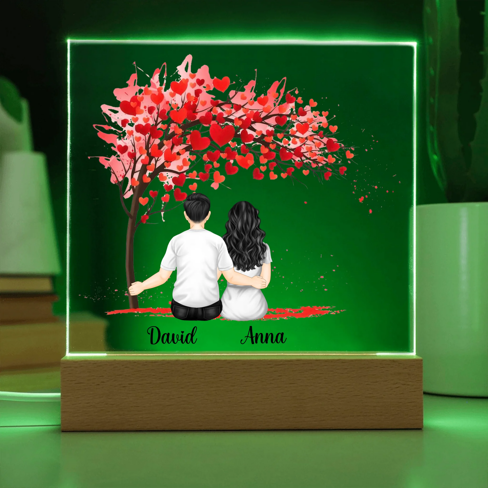 Acrylic Square with LED Base 7