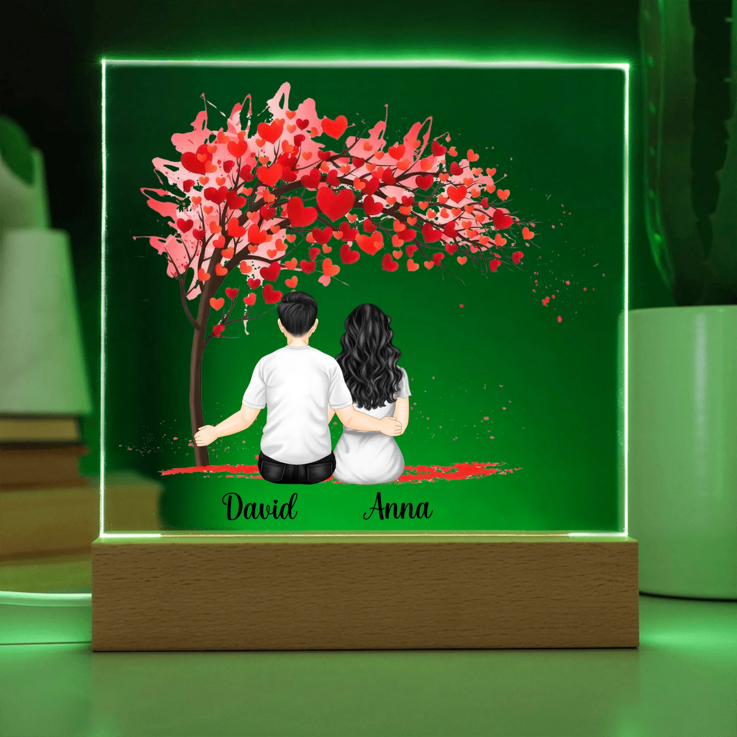 Acrylic Square with LED Base 7