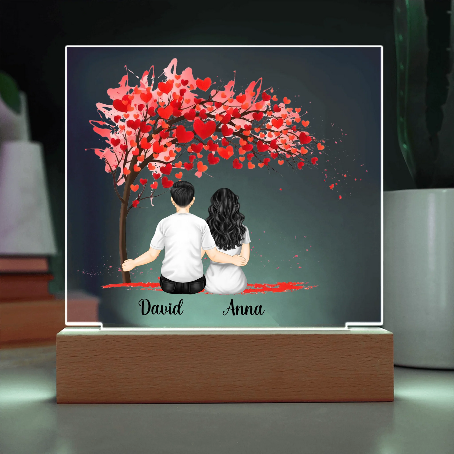 Acrylic Square with LED Base 9