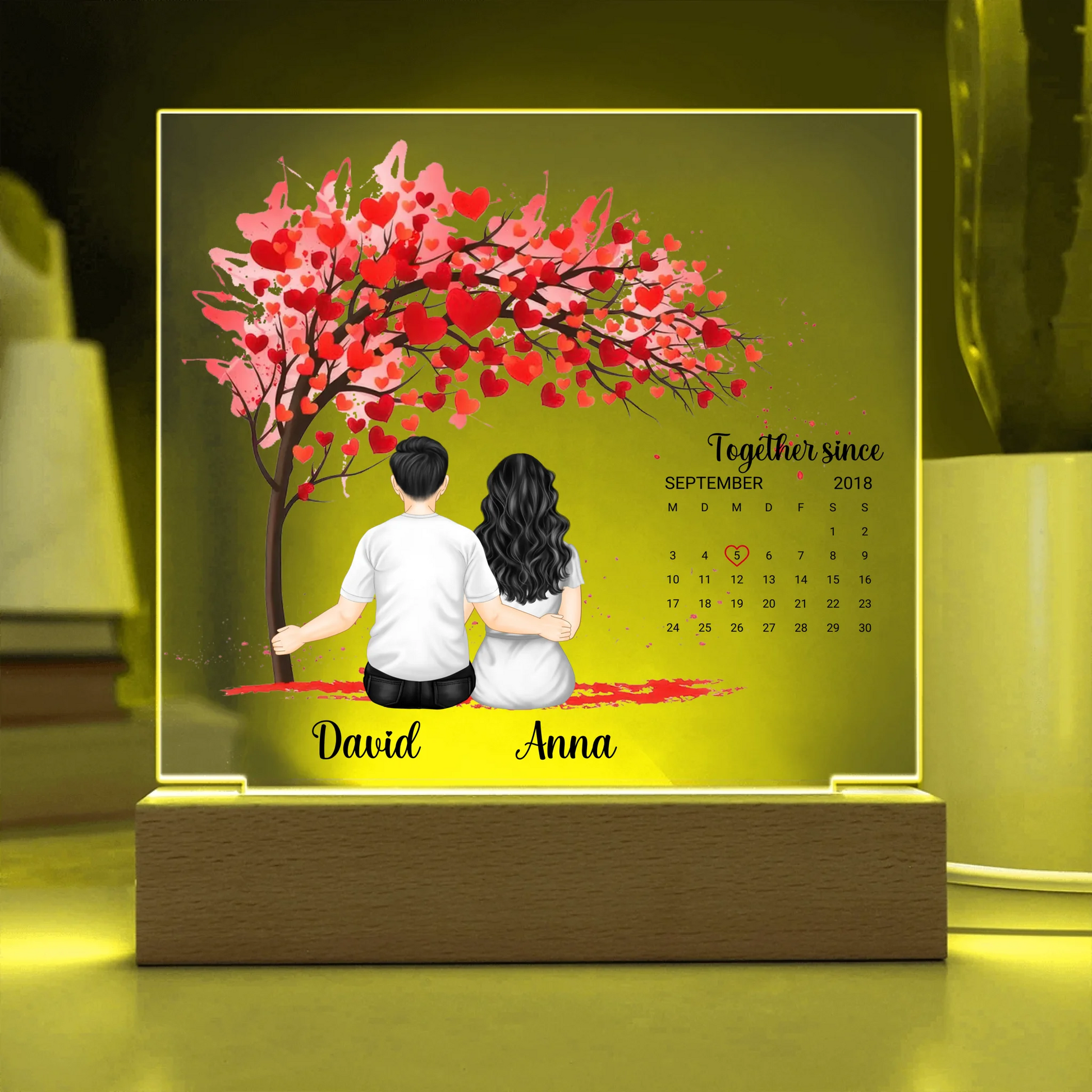 Acrylic Square with LED Base 13